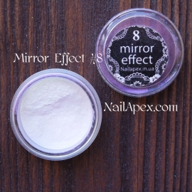MIRROR effect White Hologram №8 зеркальный эффект