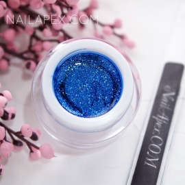 NailApex гель-краска Fantastik «BRILLIANCE» №007 — Синий блестящий