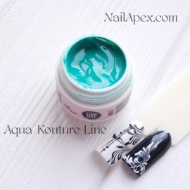 NailApex «Kontur-LINE Gel» (цвет Aqua) Цветной «Контур гель-паста» для дизайна и прорисовки.