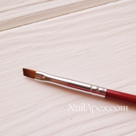 Кисть косая для рисования №2 SLH™ NailBrush (ручка бордо)
