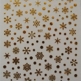 Снежинка золотая (907)