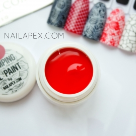Гель-краска для стемпинга красного цвета — Nailapex stamping gel paint (5g)