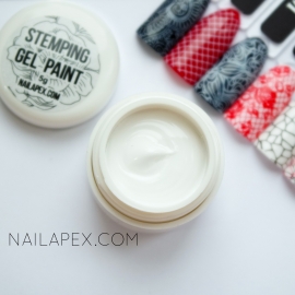 Гель-краска для стемпинга белого цвета — Nailapex stamping gel paint (5g)
