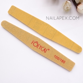 NailApex пилка овальная (желтая) 100/180